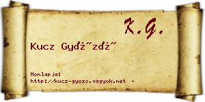 Kucz Győző névjegykártya